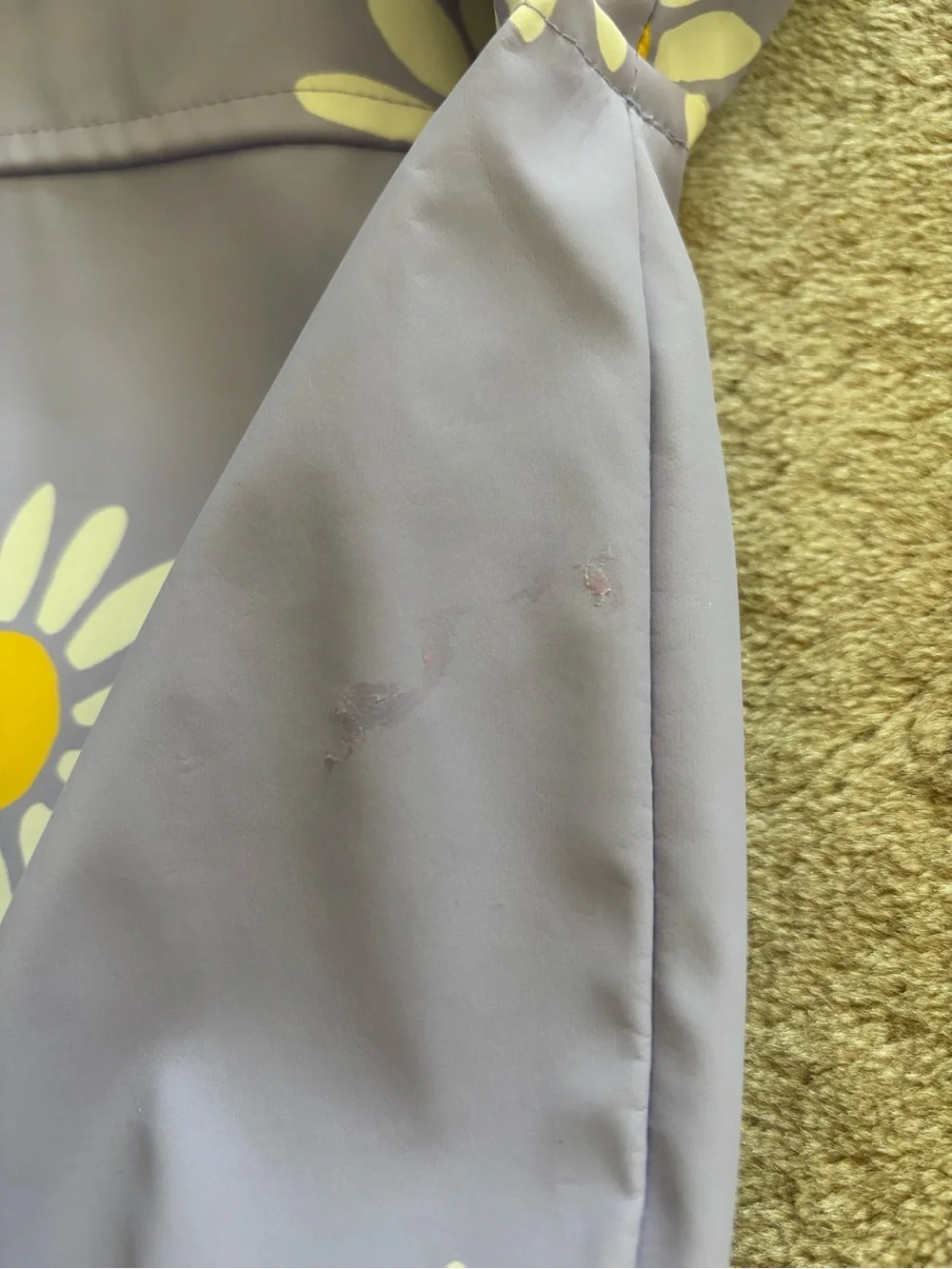 Kids' Lavender Daisy Raincoat with Hood